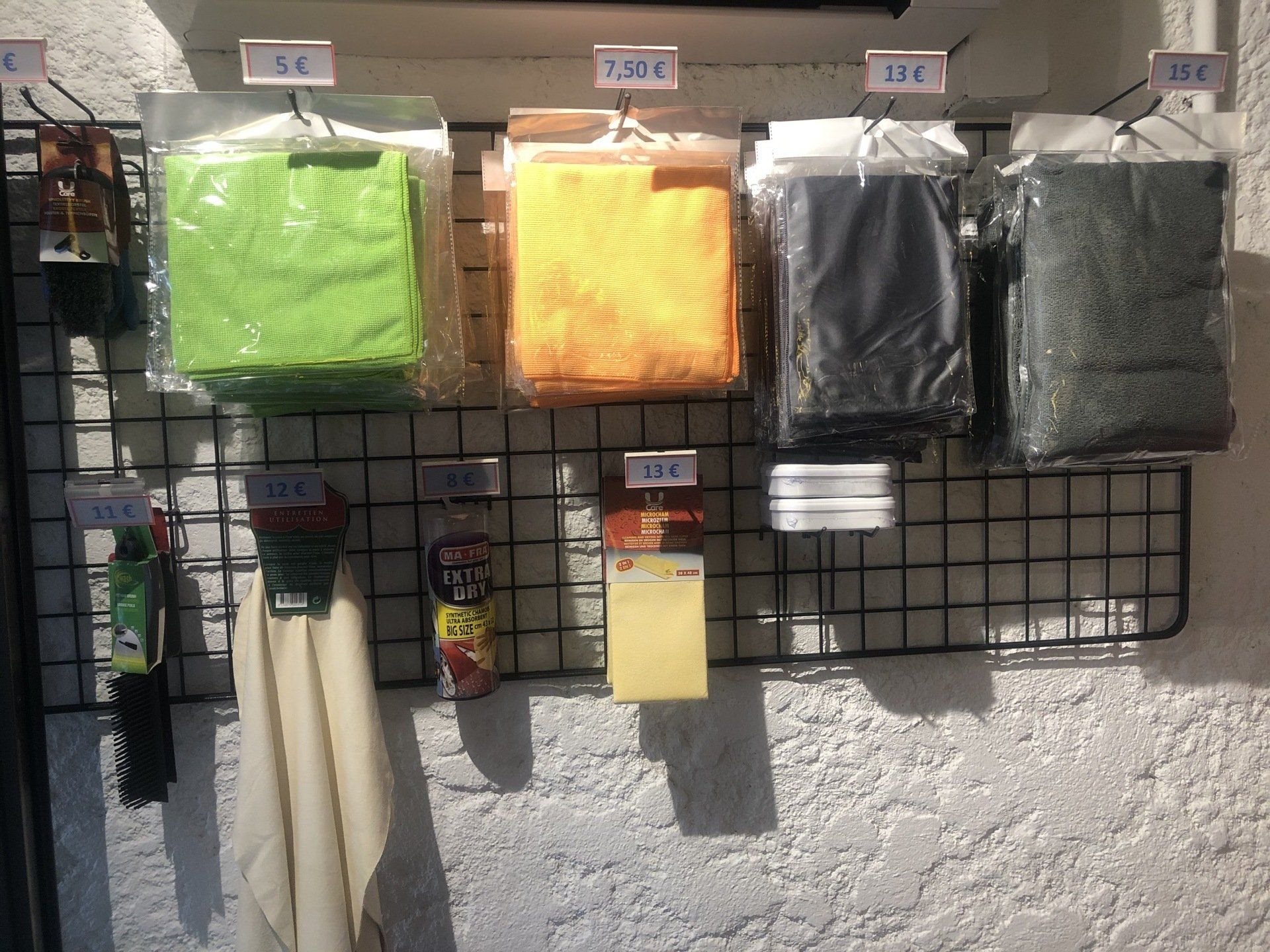 Achat de produits de nettoyage auto