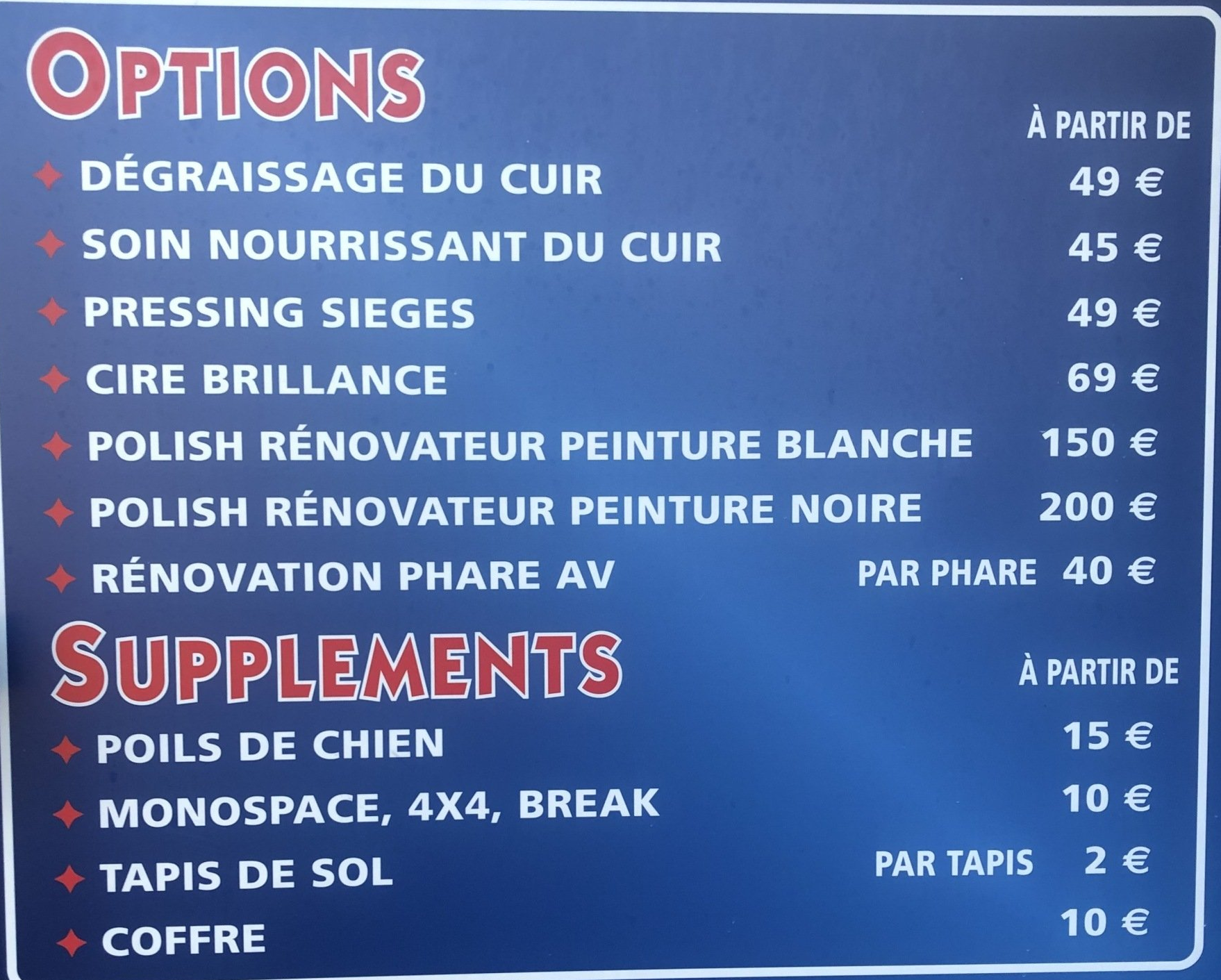 Lavage de véhicules