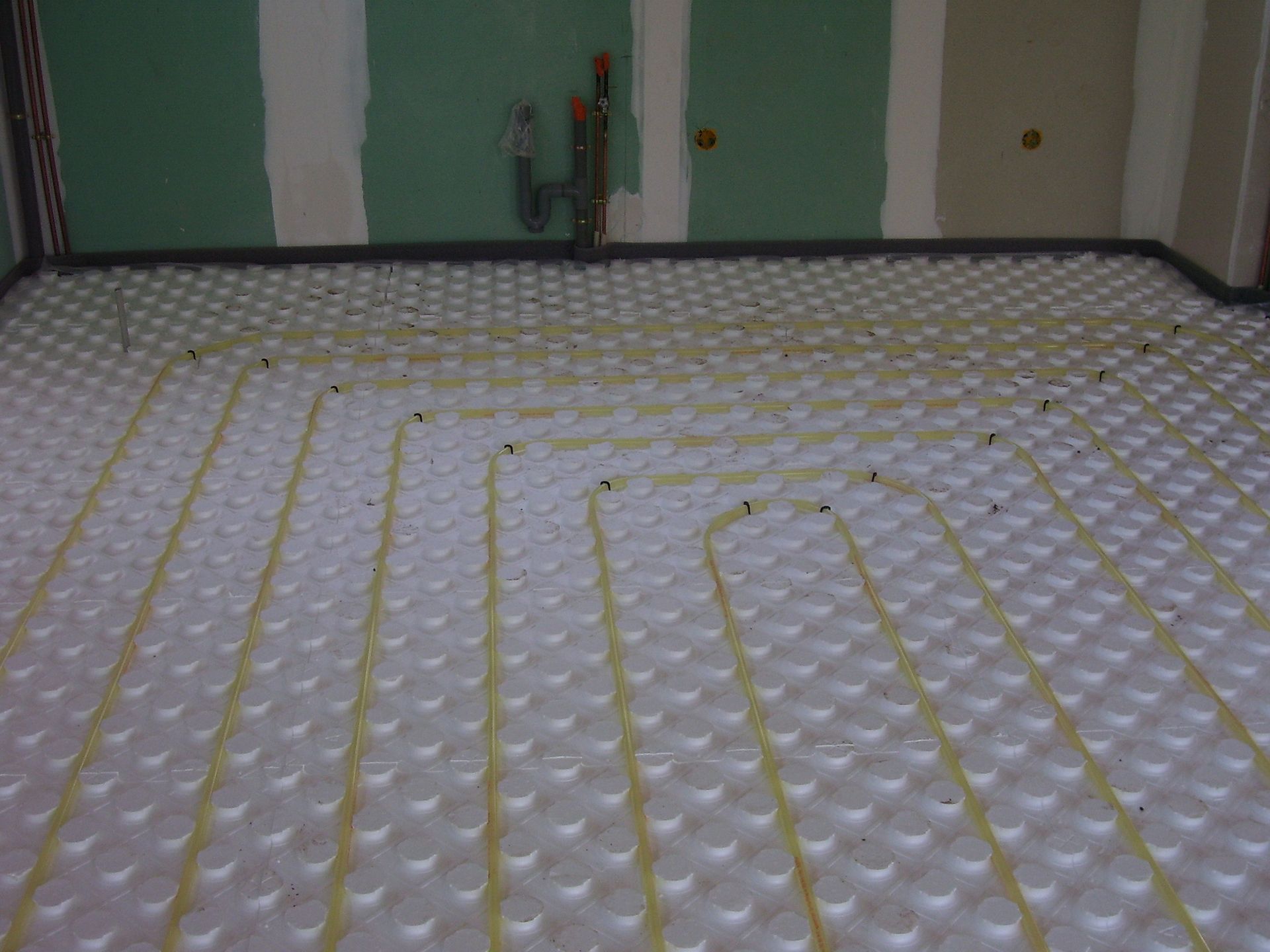 Installation d'un plancher chauffant