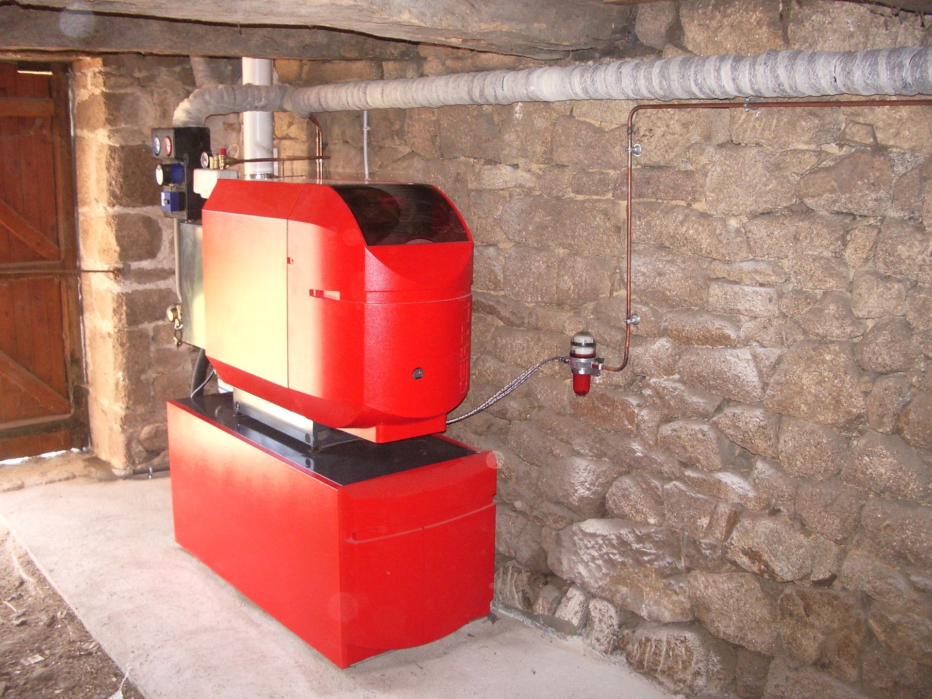 Chaudière rouge à gaz