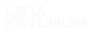 Logotipo blanco tenue con la inscripción “LA FERREIRA” sobre un fondo blanco.