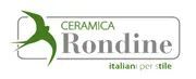 Un logo pour la rondine ceramica avec un oiseau vert dessus.