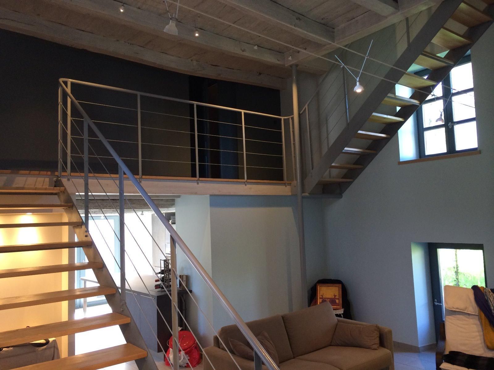 Création de 2 escaliers avec une passerelle entre les deux