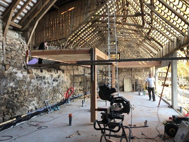 Travaux de réfection de la charpente