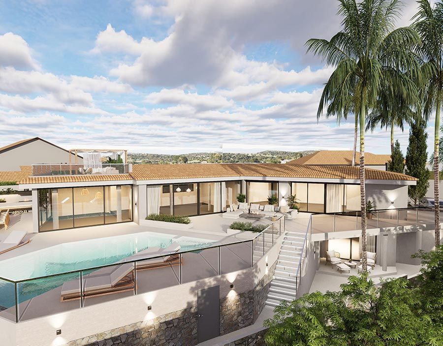 Una sala de estar con un sofá, sillas y una mesa.