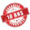 Logo de la garantie de 10 ans avec l'assurance décennale.