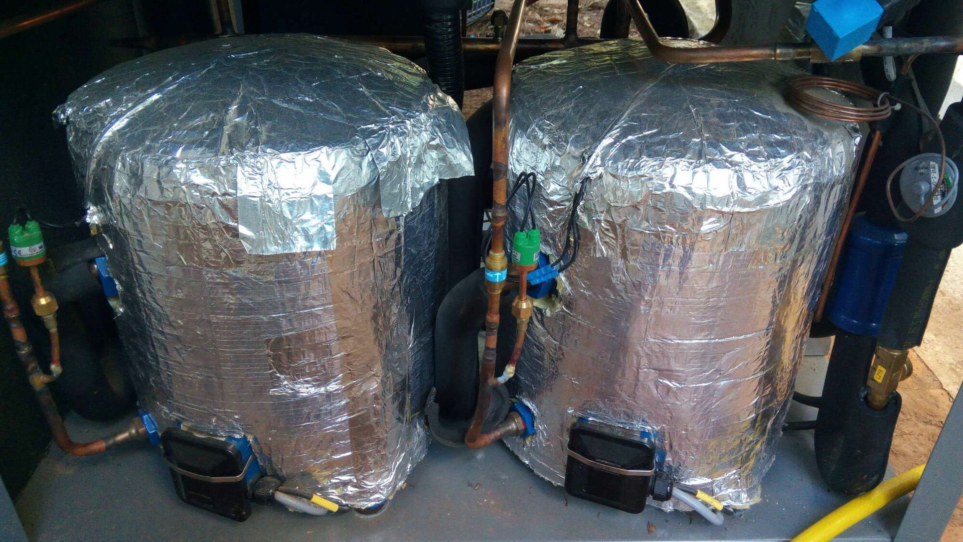 Isolation de deux chauffe-eau.