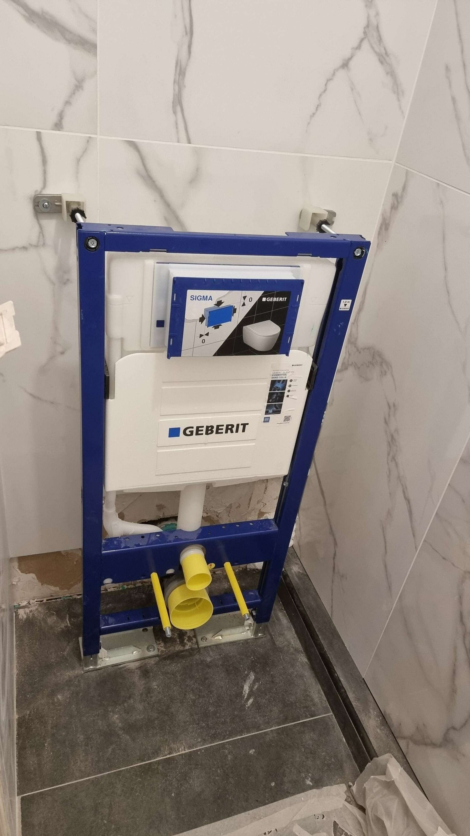 L'installation de sanitaires.