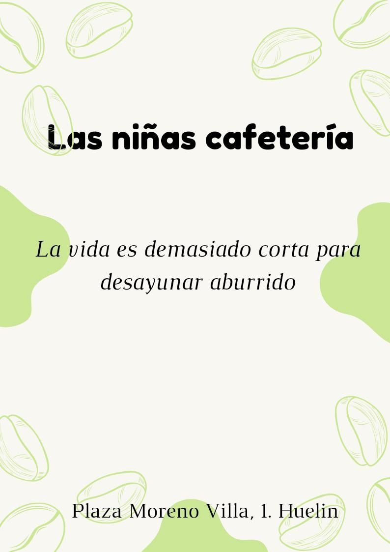 La portada de un libro titulado las niñas cafetería con granos de café en ella.