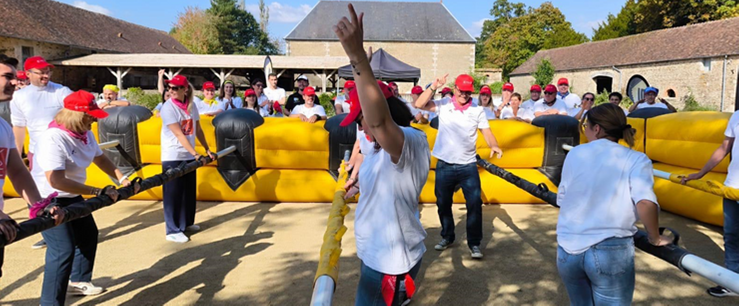 Baby-foot humain lors d'un séminaire