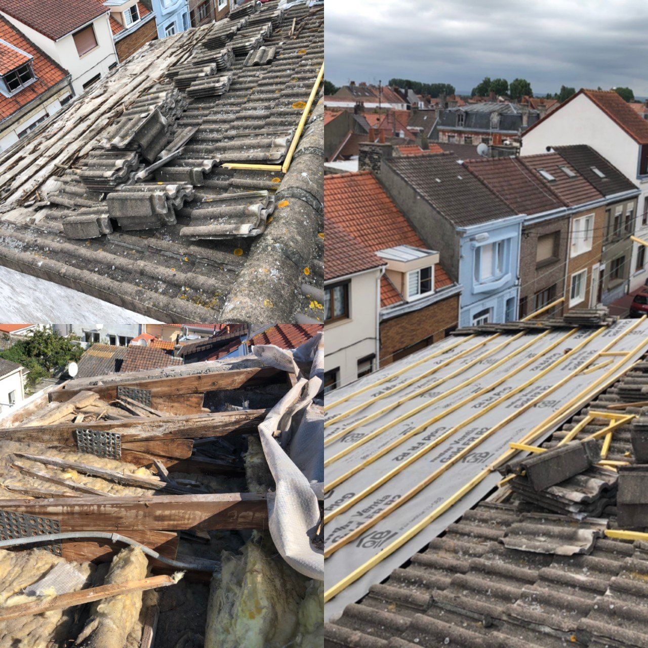 Travaux de couverture et d'isolation