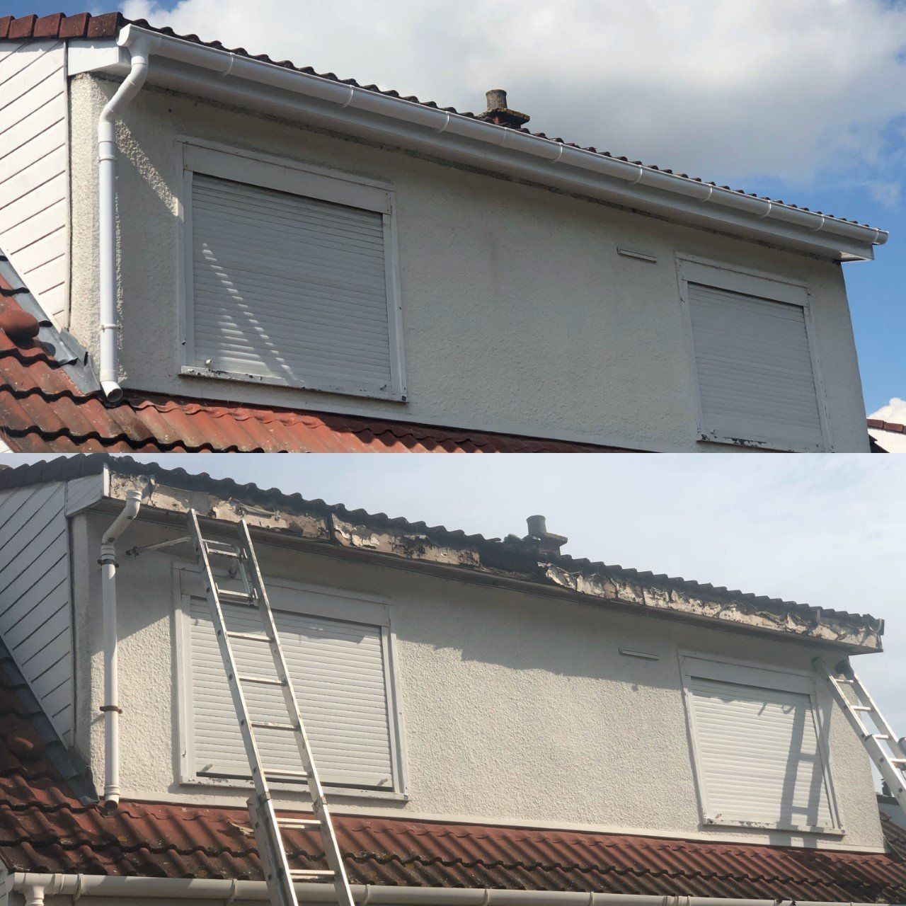 Toiture avant et après travaux