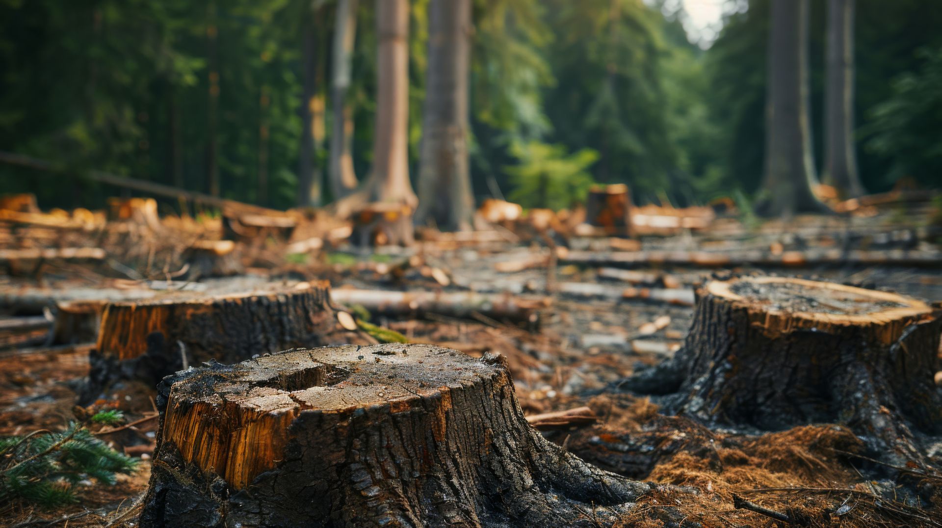 Des arbres abattus : enlèvement des souches