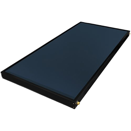 Maison avec panneaux solaires sur le toit, murs blancs et toit de tuiles rouges.