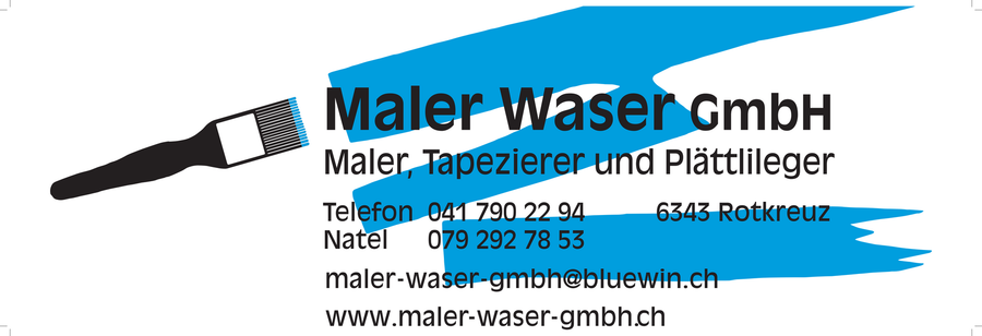 Maler, Tapezierer, Plattenleger - Maler Waser GmbH in Rotkreuz