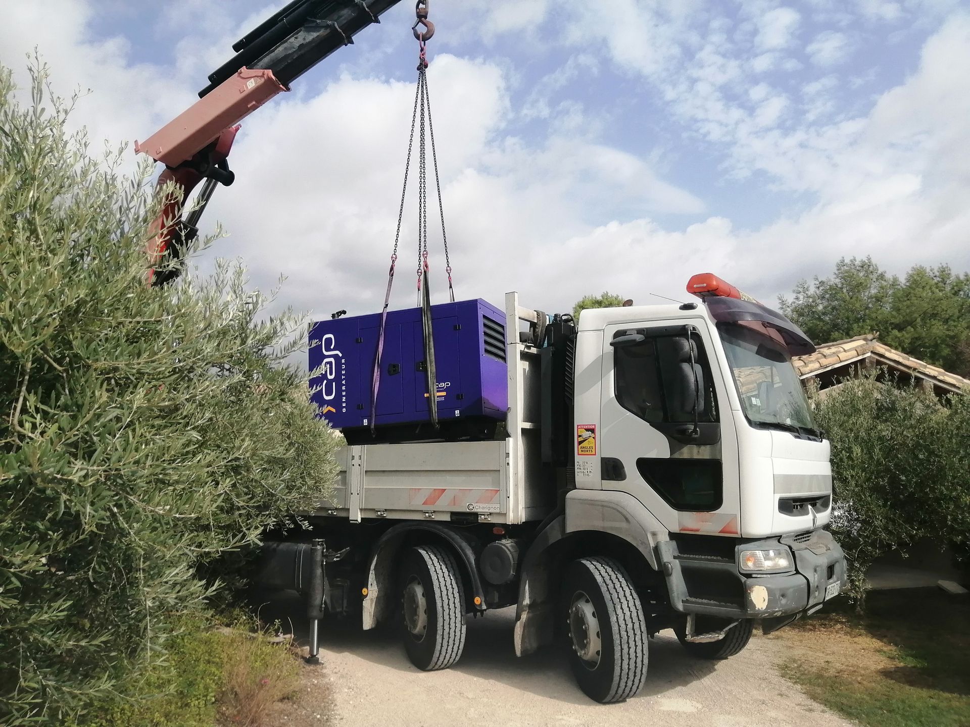 Installation d'un bloc d'alimentation électrogene