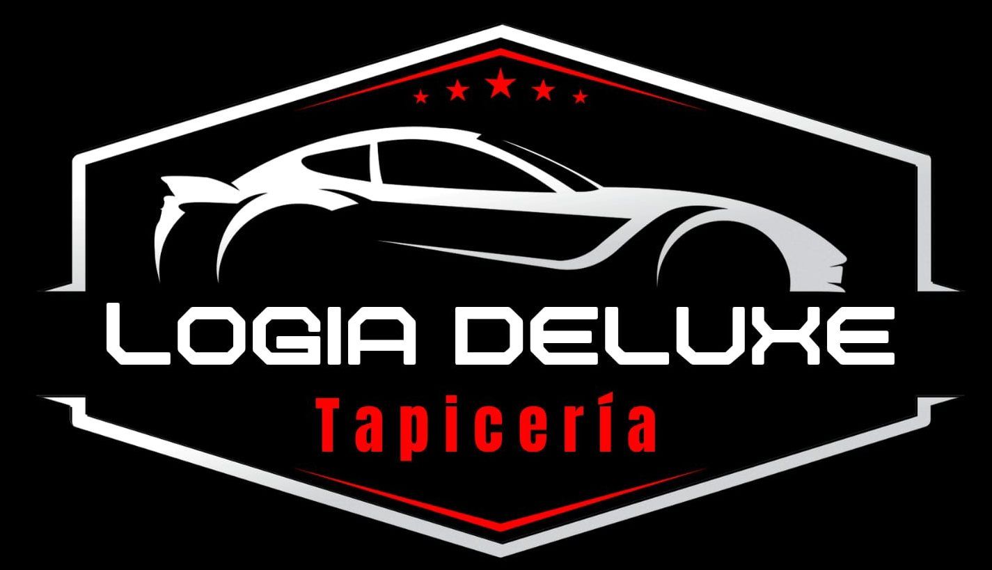Logotipo para Logia Deluxe Tapicería, empresa de tapicería de automóviles.