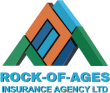 A logo for rock-of-ages insurers ltd