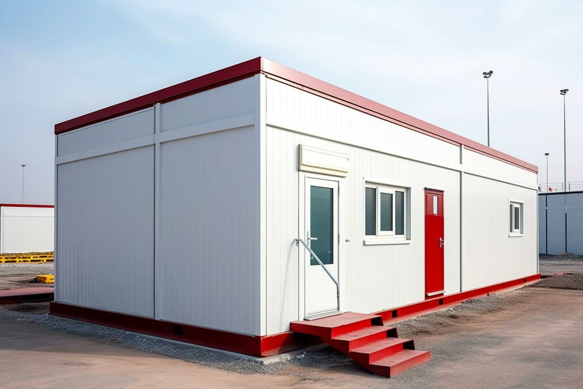 Préfabriqué vu de l'extérieur