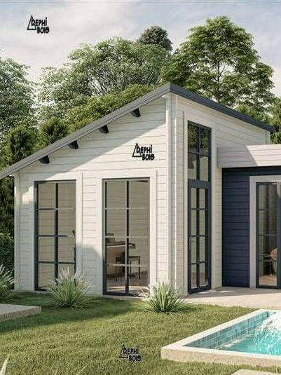 Poolhouse blanc