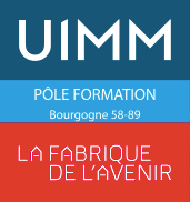Logo UIMM, Pôle Formation Bourgogne 58-89, La Fabrique de l'Avenir.