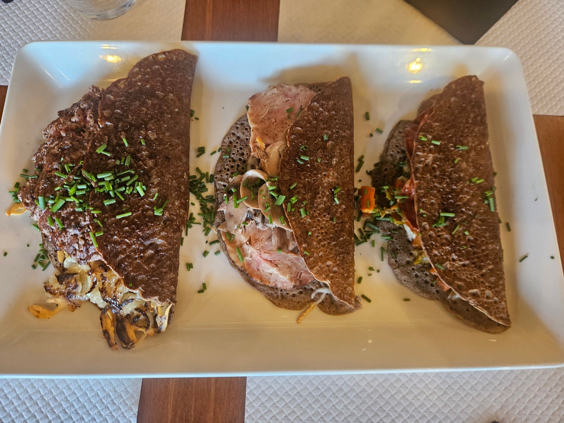 Trio de galettes salées