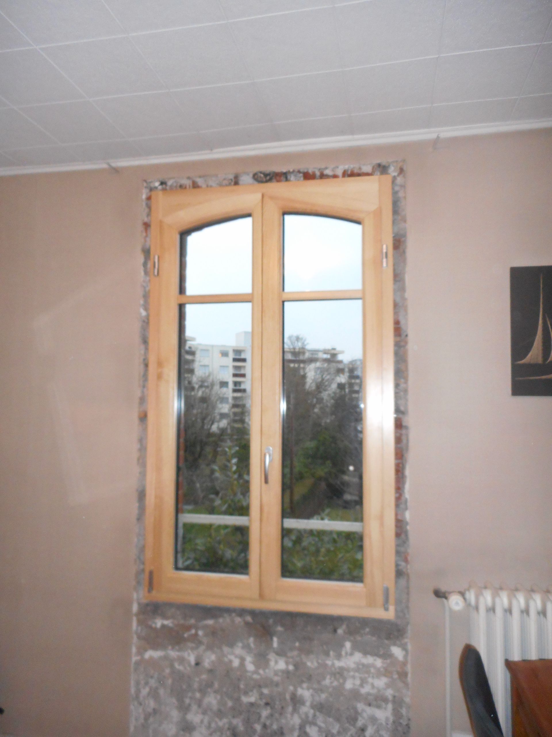 Fenêtre en bois, face intérieure