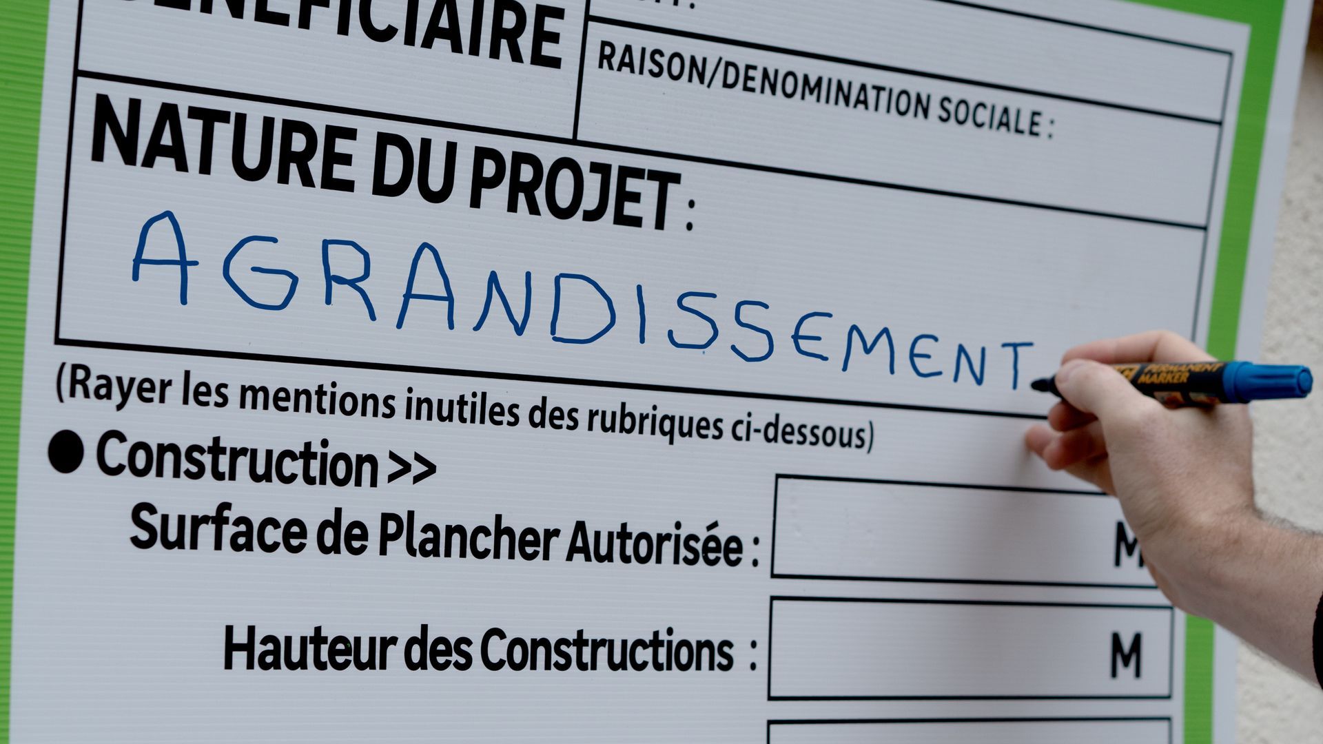 Panneau de déclaration de chantier