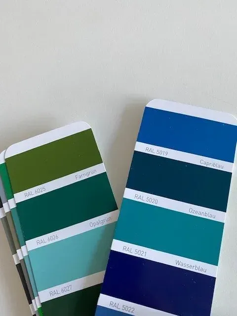 Divers couleurs de bleu et de vert