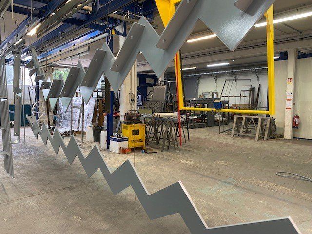 Pièces industrielles dans l'atelier de A2C