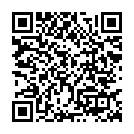 Un código QR en blanco y negro sobre un fondo blanco.