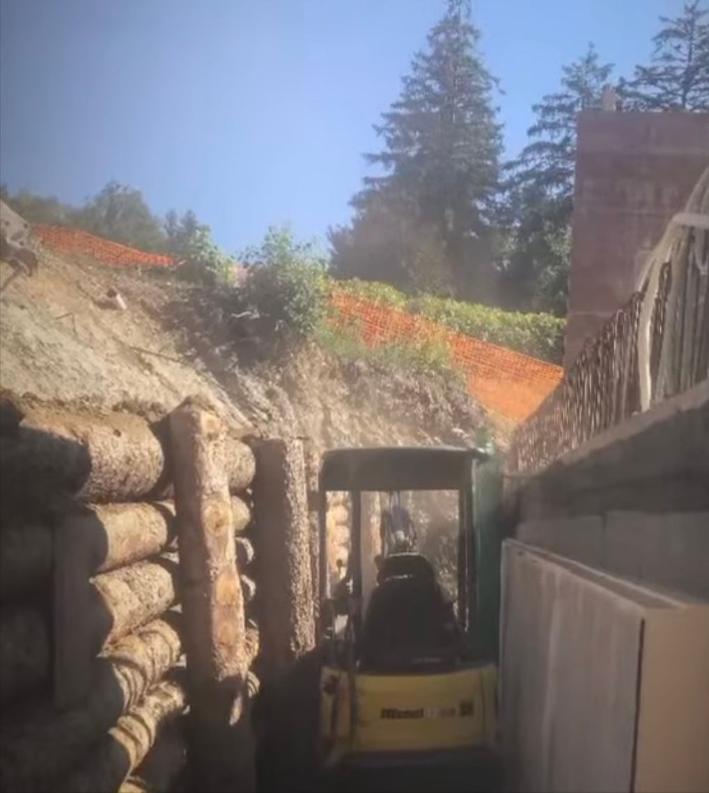 Un chariot élévateur charge des grumes dans un camion.