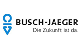 Busch-Jaeger logo: blue symbol beside text