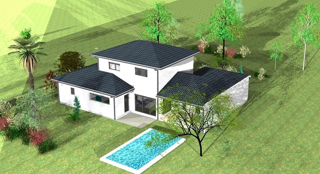 Plan 3D d'une maison sur mesure