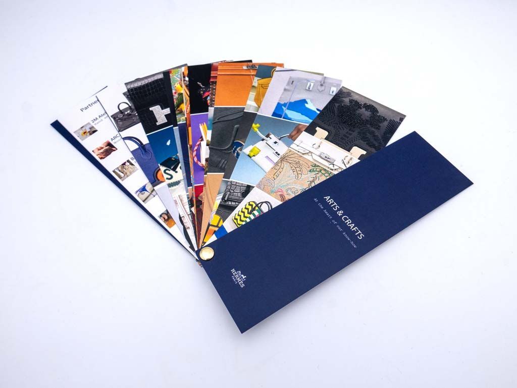 Document de présentation des arts et conceptions pour la marque Hermès 
