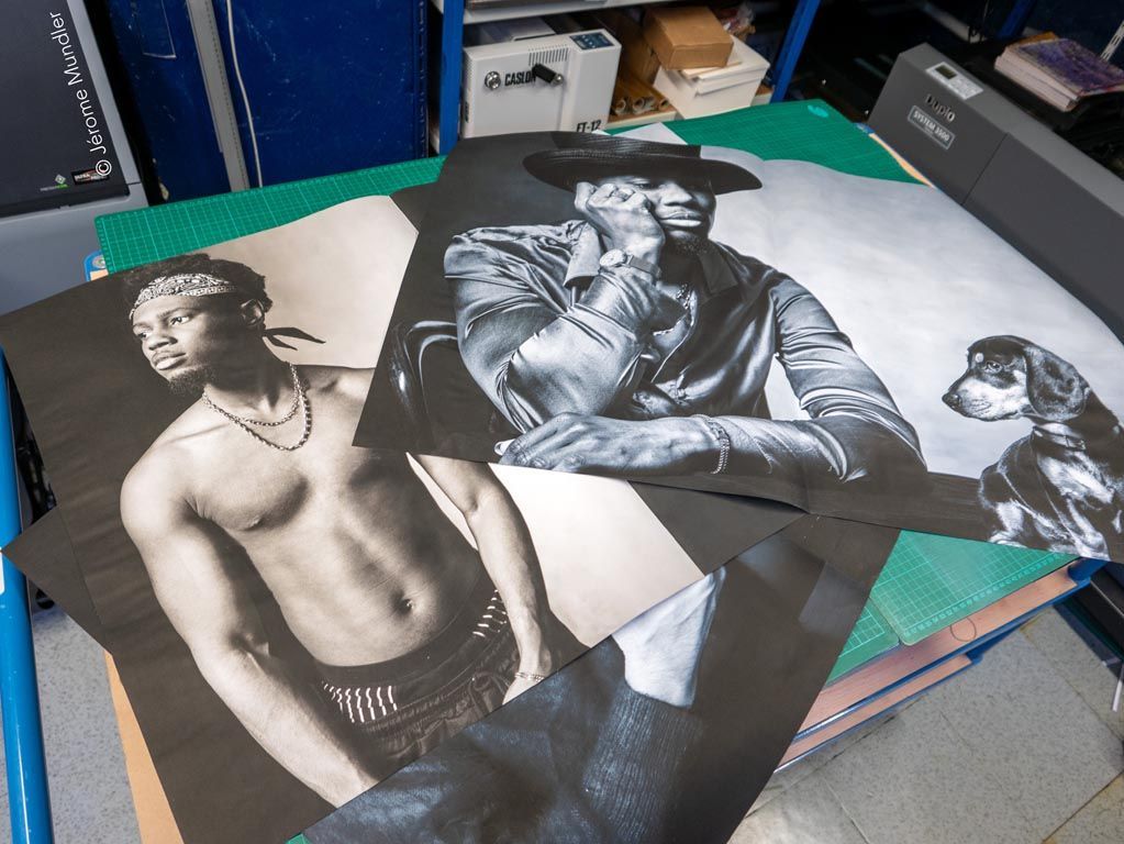 Série de portraits artistiques en noir et blanc