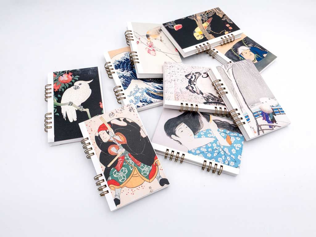 Carnets avec spirale, estampes japonaises