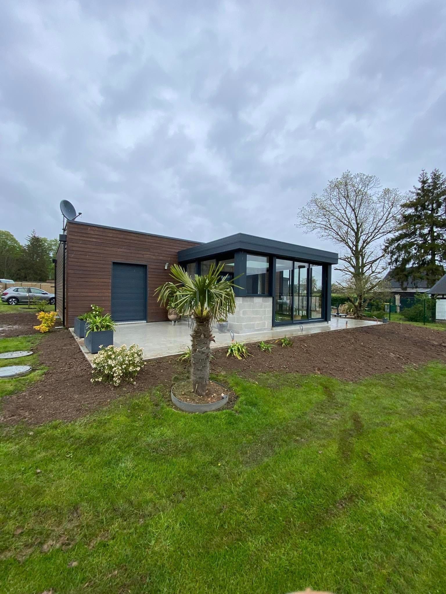 Création d'extension de maison à ossature en bois