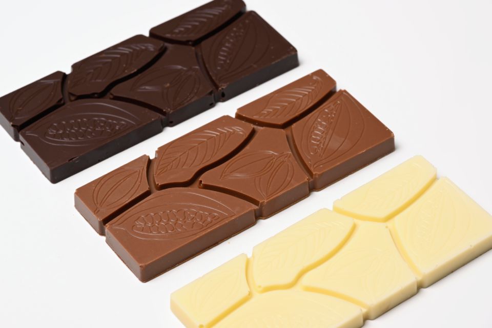 Vue détaillée du chocolat fabriqué par The Chocolate Crown