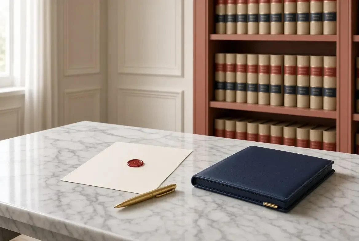 Manos entrelazadas detrás de cuatro pequeños cubos de colores sobre una mesa.