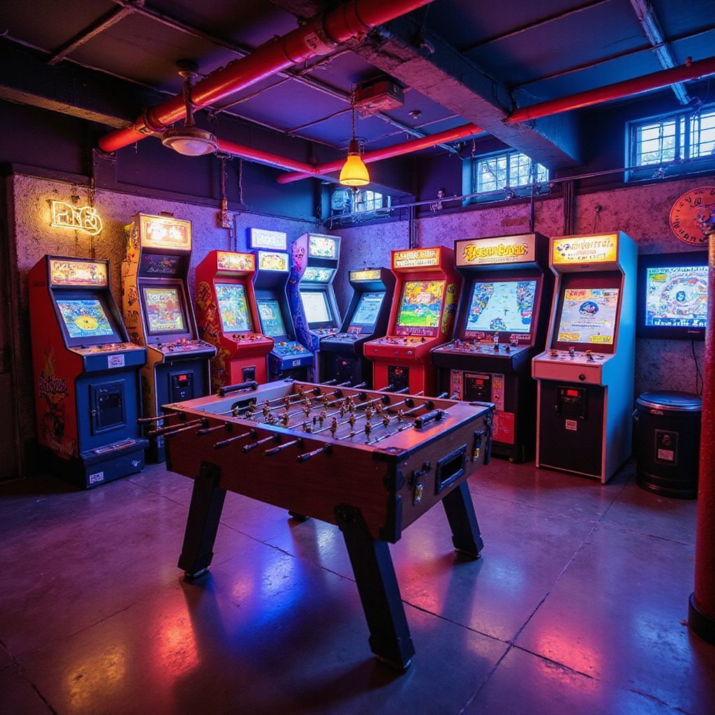 Alquiler de Máquinas Arcade y Futbolines par Eventos Vintage en Don Fubolin