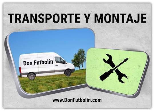 Camión blanco con un balón de fútbol y herramientas sobre fondo azul, que representa servicios de entrega y reparación.