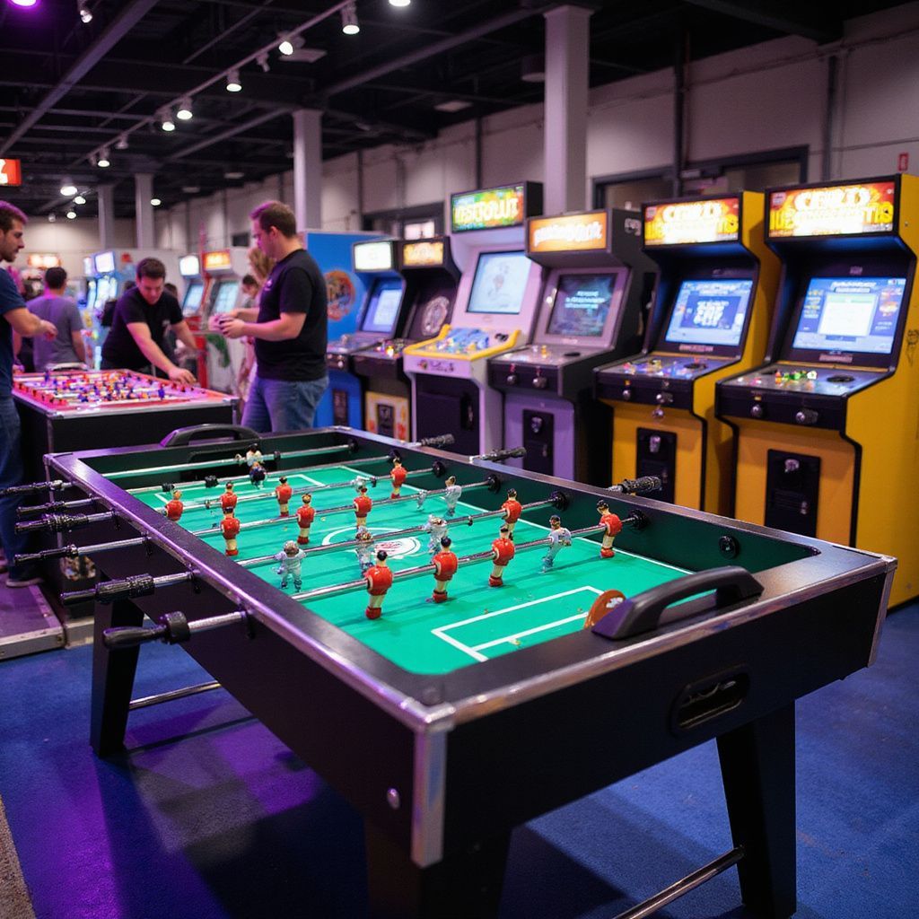 Alquiler de Futbolin y Máquina Arcade en la Fira de Barcelona