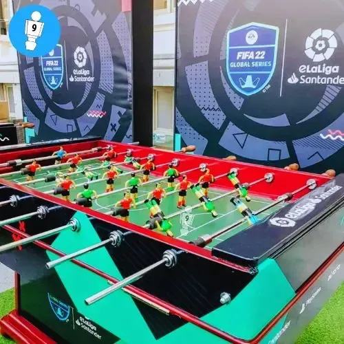 Alquiler de futbolín catalán personalizado para la FIFA en Barcelona