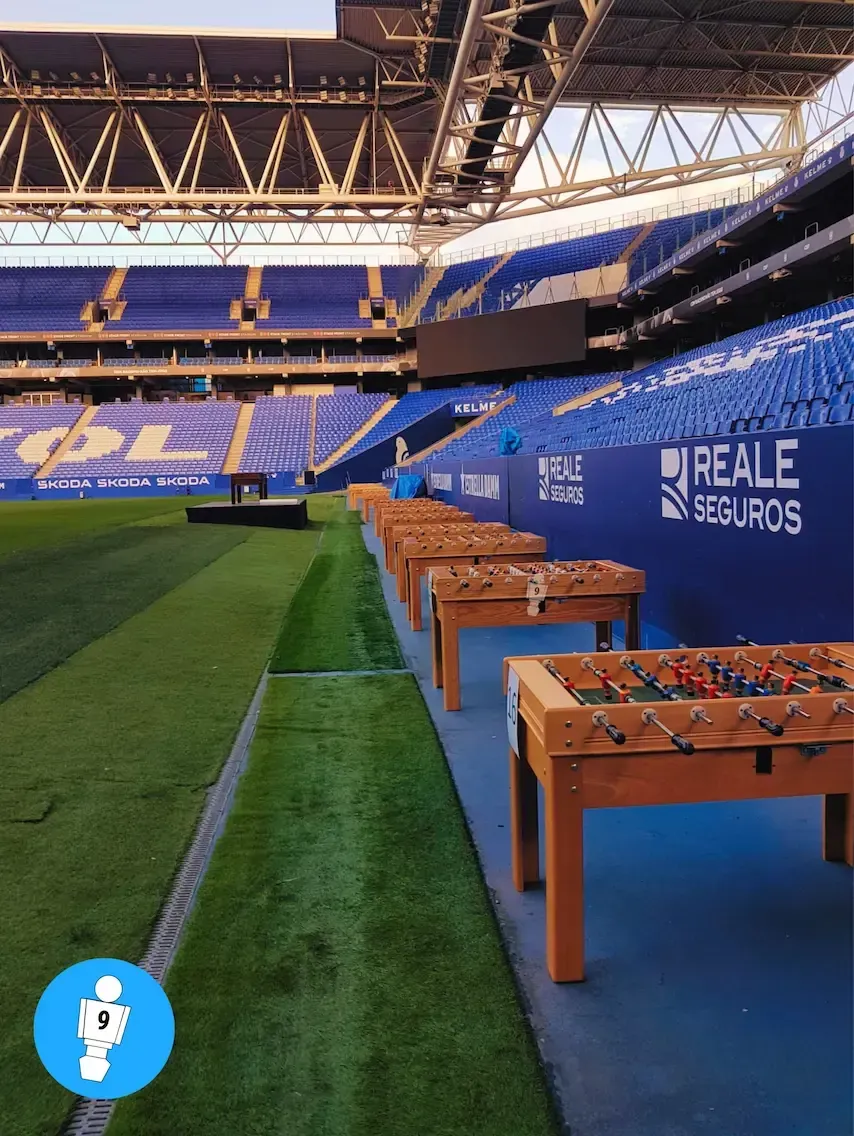 Alquiler de Futbolines en Barcelona: gran stock real de futbolines profesionales para eventos en estadios, Fira y MWC.