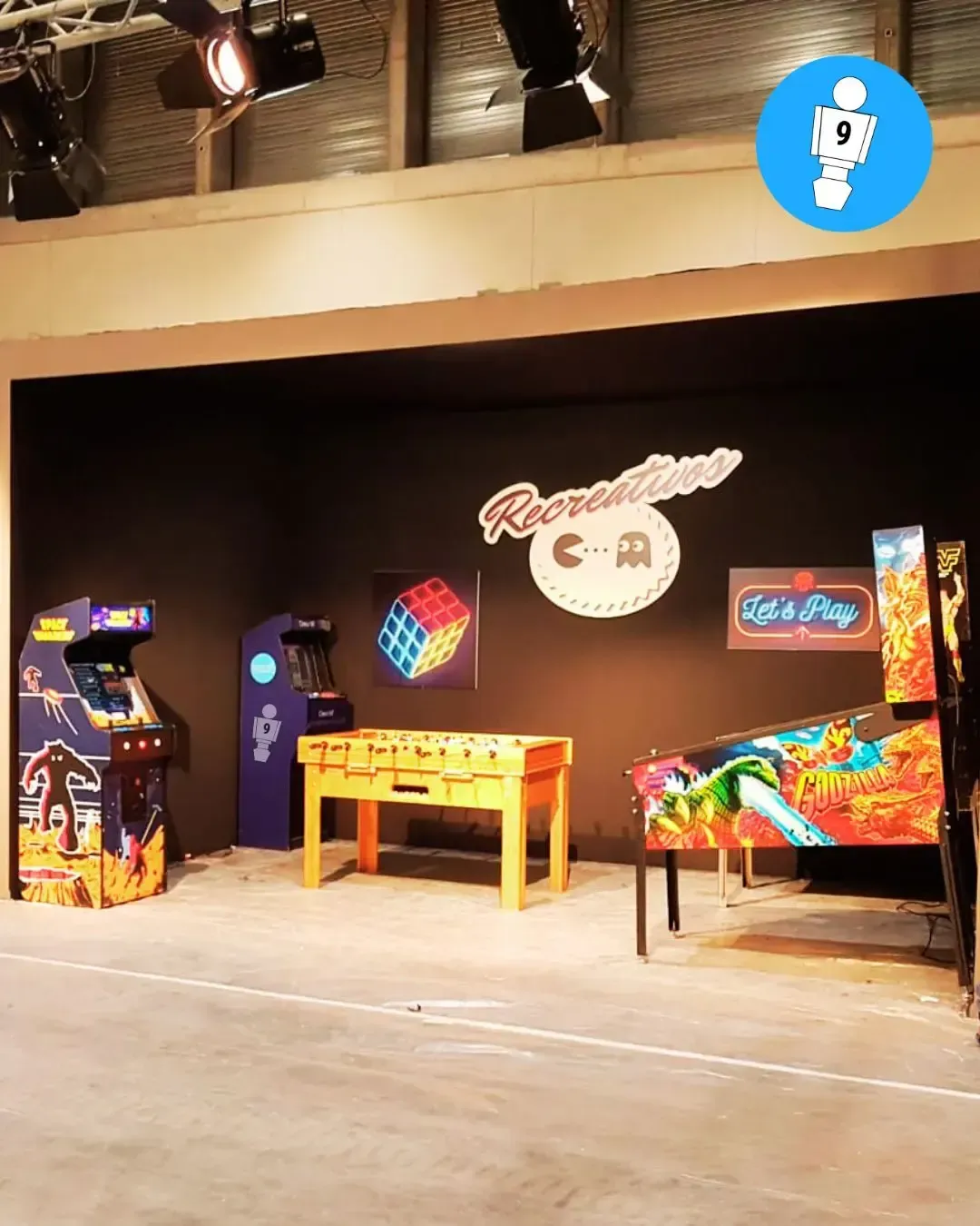 Alquiler de futbolines, arcades, y pinbalss en Madrid para eventos de IIFEMA y hoteles en la Castellana