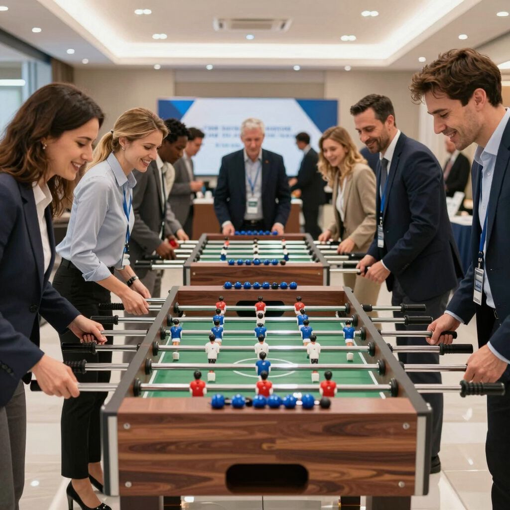 Alquiler de futbolines profesionales en Madrid para eventos corporativos y celebraciones del Mundial