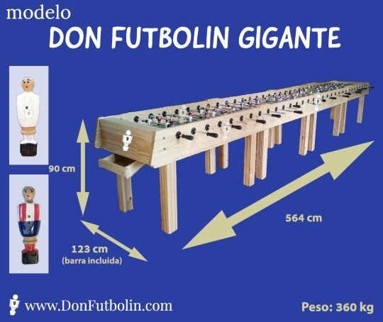 Futbolin Gigante Medidas