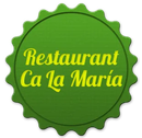 Un logotipo verde y amarillo para el restaurante Ca La Maria.