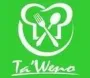 Logotipo blanco sobre fondo verde con un gorro de chef en forma de corazón, un tenedor y una cuchara cruzados y el texto 